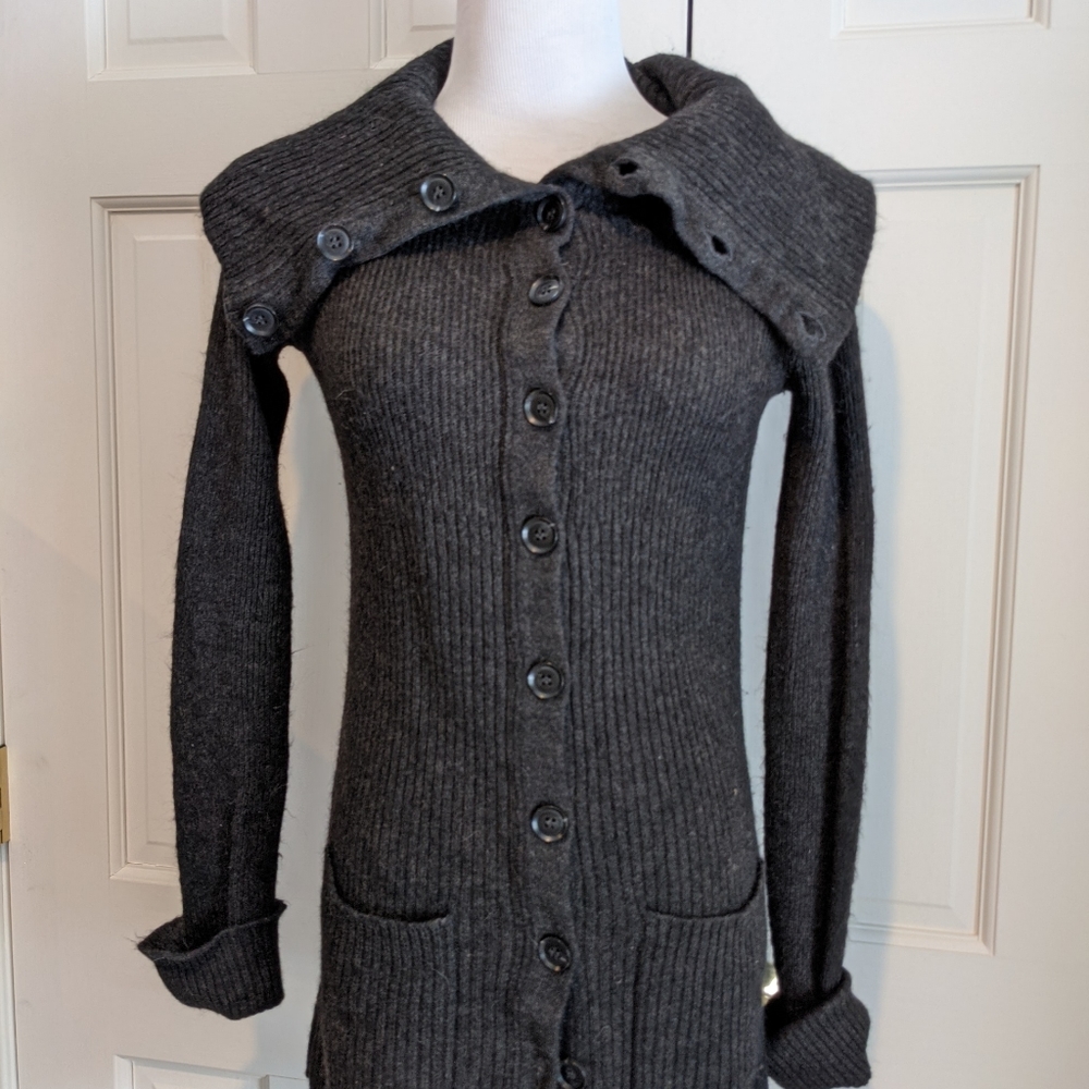 Vince M Softest Cozy Ribbed Chunky Knit Cardigan